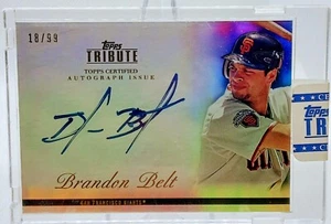 2012 Topps Tribute Autographs- Brandon Belt /99 San Francisco Giants! - Picture 1 of 2