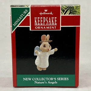 Adorno de Navidad Hallmark Keepsake - Conejo - 1er de la serie The Nature's Angels - Imagen 1 de 12