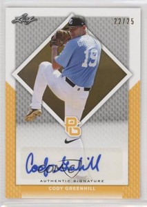 2016 Leaf Perfect Game National Showcase Yellow /25 Cody Greenhill #BA-264 Auto