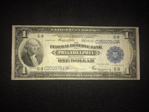 $1 1918 FEDERAL RESERVE BANK NOTE BOLD CRISP HIGH GRADE ABSOLUTELY STUNNING - Picture 1 of 2
