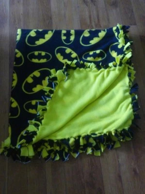 New Batman Handmade Fleece Double Sided Blankets, Two Layers, No Sew - Image 1 of 4