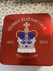 M&S Queen Elizabeth II Platinum Jubilee Ciasteczko Tin Marks and Spencer Red Puste