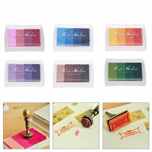 New Oil Based Multi Colour Ink Pad For Rubber Stamps Paper Wood Craft Fabric DIY