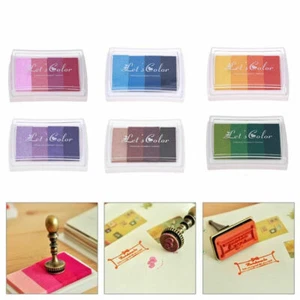 New Oil Based Multi Colour Ink Pad For Rubber Stamps Paper Wood Craft Fabric DIY - Picture 1 of 9