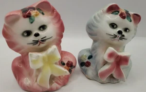Anthropomorphic Cat Salt & Pepper Shakers Set of Two Vintage Made in Japan MCM - Picture 1 of 20
