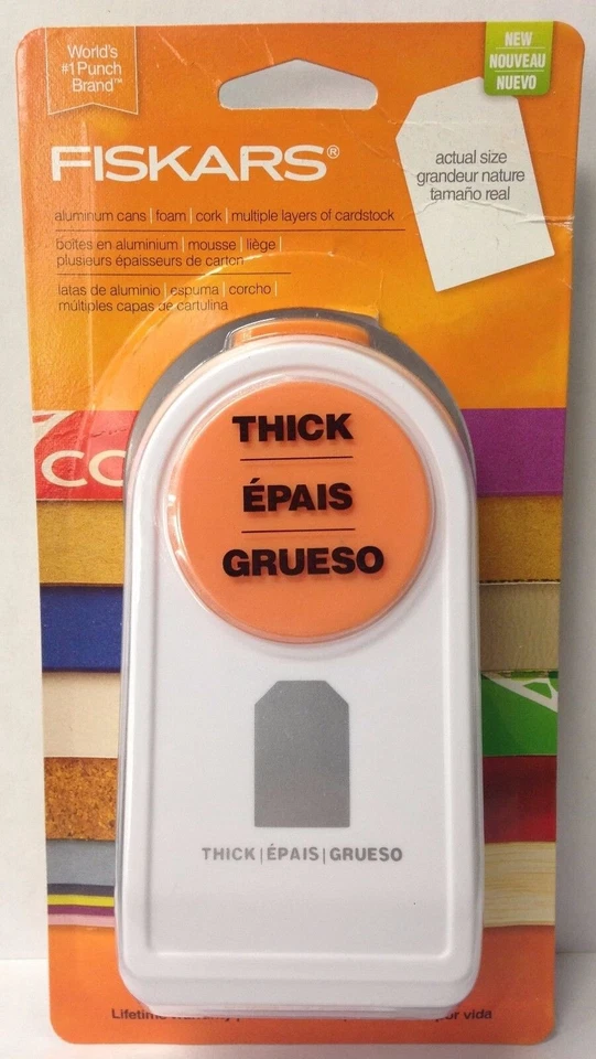 Punzón Fiskars 109140-1002 materiales gruesos 1,5" forma TAG mediana Foto 1 de 1