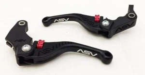 ASV C5 Short Black Brake and Clutch Levers Triumph Street Triple R Rx 2013-2016 - Picture 1 of 1