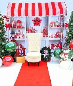 Baby Dreams Backdrop Old Fashioned Peppermint Taste Christmas - 8x10 / Fleece - Picture 1 of 4