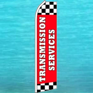 ÜBERTRAGUNGSDIENST FLATTERFAHNE Feder Bande groß gebogen Werbeschild - Bild 1 von 5