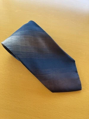 Corbata de seda para hombre DONNA KARAN ITALIA de lujo dorada/púrpura/beige ¡importada! Foto 1 de 4