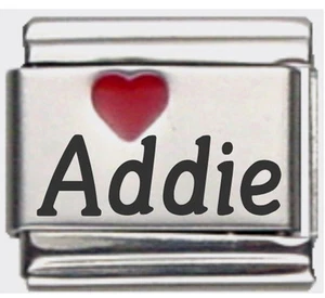 Addie Laser Name Italienisch Charm Link - Bild 1 von 7