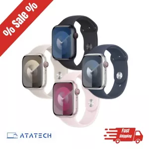 Apple Watch Series 9 GPS+Cellular 45mm Aluminum Case with Sport Band (Good) - Picture 1 of 29