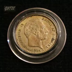 DÄNEMARK, CHRISTIAN IX, 10 ORE 1904 (h), SILBER, FAST UNZIRKULIERT, KNAPP. - Bild 1 von 2
