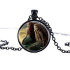 Mermaids Fantasy Black Fashion Jewelry Charm Pendant 20" Necklace Men Women Gift