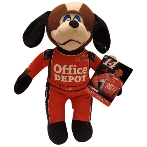 With Tags Tony Stewart 14 Red Firesuit Dog Plush Office Depot Great Condition Cover