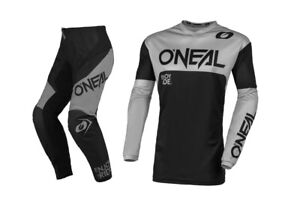 Oneal 2023 Youth Kids Kids Element Racewear Jersey Pant Dirt Bike MX Black/Gray
