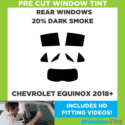 Película de humo oscuro 20 % tinte ventana ventana precortada trasera para Chevrolet Equinox 2018+ Foto 1 de 4