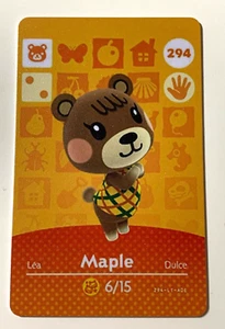 Animal Crossing New Horizons Amiibo: Maple #294 NFC Tag FREE SHIPPING!