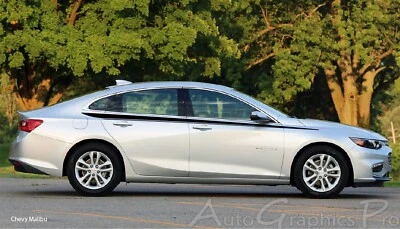 Adesivo STRIDE vinil gráfico porta lateral linha do corpo listra acento para Chevy Malibu - Imagem 1 de 2