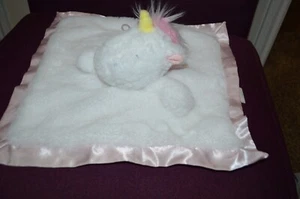 Cloud Island Unicorn Lovey Blanket 14" Pink satin baby cute sparkle G8 - Picture 1 of 4