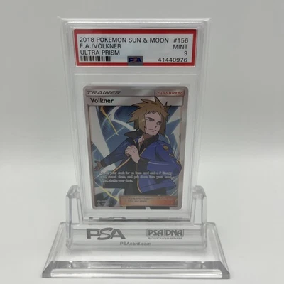 POKEMON ULTRA PRISM VOLKNER #156 FULL ART HOLO FOIL CARD PSA 9 MINT #41440975 - Image 1 of 4
