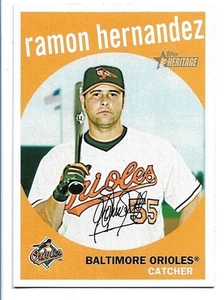 Ramon Hernandez 2008 Topps Heritage Short Print #693 - Baltimore Orioles SP - Picture 1 of 2