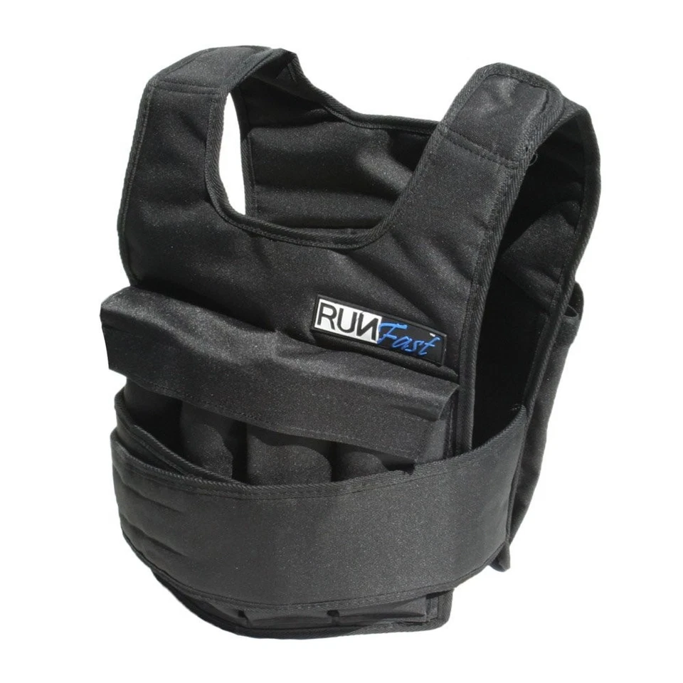 runmax pro weighted vest 12lbs/ 20lbs/ 40lbs/ 50lbs/ 60lbs with shoulder pads op - Image 1 of 2