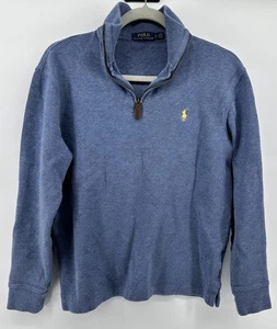 Polo Ralph Lauren Pullover Herren Small Blau 1/4 Zip Pulli Pony Bestickt - Bild 1 von 8