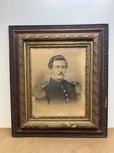 Antique Picture Frame gold wood vintage ornate gilt gesso art old FITS 16" x 20" - Picture 1 of 15
