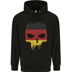 Germany Skull German Gym Biker Flag Childrens Kids Hoodie - Picture 1 of 3
