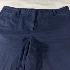 Talbots Damen blau perfekt kurz vorne flach 10" Schrittlänge Bermudashorts – Größe 10 - Bild 1 von 12
