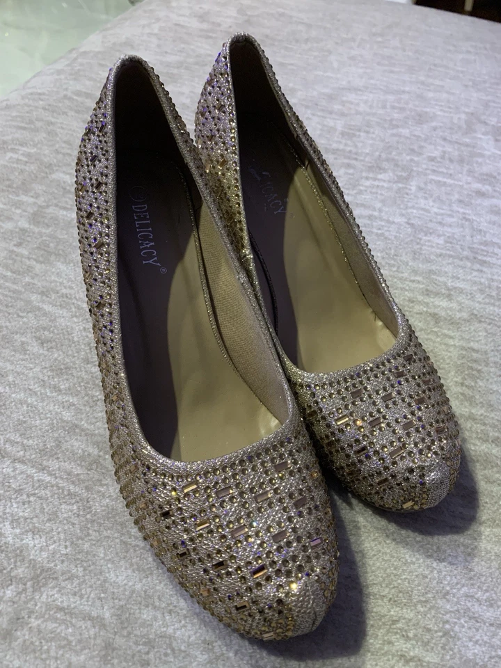 Tacones Delicacy Gold Glitter talla 10 Foto 1 de 4