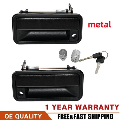 Exterior metal Door Handle w/ Lock Cylinder For Chevrolet C1500 GMC K1500 95-00 - Image 1 of 4