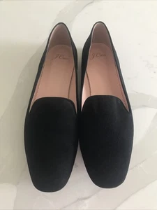 NEW Without Box J Crew Black 11 Suede Slip On Shoe Loafers - Picture 1 of 7