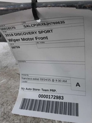 Motor limpiaparabrisas compatible con 15-19 Discovery Sport 416290 Foto 1 de 3
