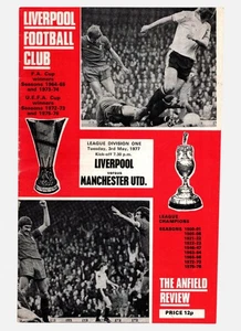 Liverpool v Manchester United 1976-1977 Division One 03/05/1977 - Picture 1 of 2