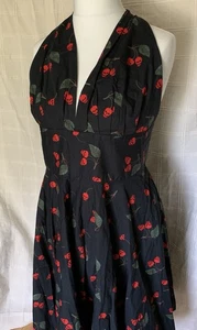 Vintage Halterneck Midi Dress from Poizen Industries, Rockabilly Dress, Retro - Picture 1 of 10
