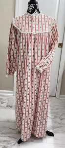 VTG LL Bean by Lanz Flannel Nightgown Womens XLarge Pink Cottage Prairie XL - Picture 1 of 6