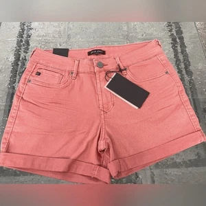 Nuevo con etiquetas Pantalón Corto Dear John Mujer Rosa Coral Denim Talla 27 - Imagen 1 de 5