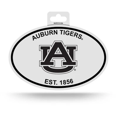 Auburn Tigers Oval Decal Sticker 3x5 Inches NEW Free Ship Black & White - Image 1 of 2