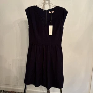 NEU Rebecca Taylor Ponte Plisseekleid in Marineblau - Größe 8 - Bild 1 von 8