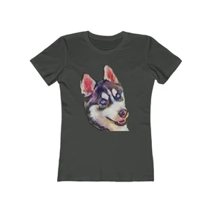 Camiseta para mujer Siberian Husky 'Iditarod' calce ajustado - Imagen 1 de 9