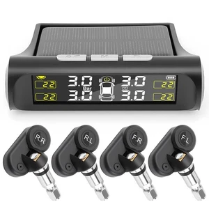 Tyre Monitoring Pressure System Car TPMS LCD Solar Power with 4 Internal Sensors - Picture 1 of 10