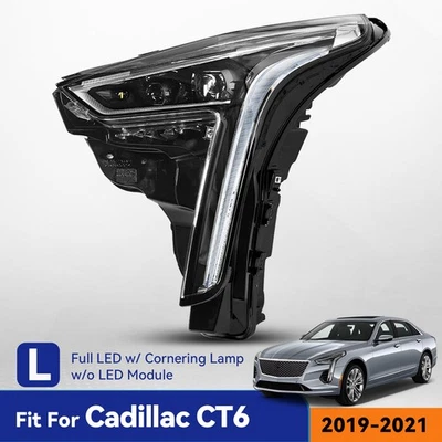 Full LED Headlight W/ Cornering Lamp For 2019-2021 Cadillac CT6 Left Driver Side Foto 1 de 4