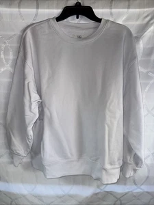 American Eagle Damen Gr. S weiß Langarm Oversize Sweatshirt weich - Bild 1 von 8