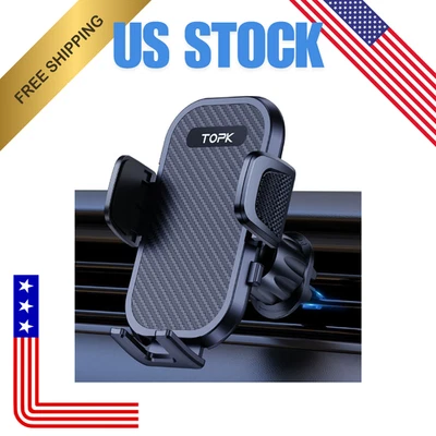 TOPK Phone Mount for Car Universal Air Vent with Hook Clip Car Phone Holder - Image 1 of 4