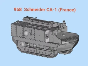New 3d Printed 1/72 France Schneider CA-1  Tank Unpainted model kit - Picture 1 of 1