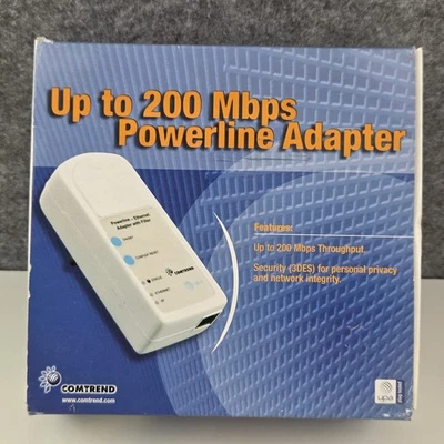 New Comtrend DH-10PF 200Mbps Powerline Adapter with Filter (Pair) For Internet  - Image 1 of 4