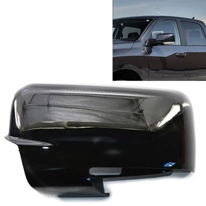 Left Black Mirror Covers W/ Bottom Turn Signal Cutout For Dodge Ram 1500 13-18 - Picture 1 of 8