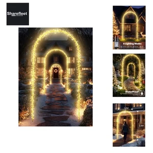 Luci di Natale da Esterno 360 LED, 1.2 x 2.3 m Arco in Metallo Catena Luminosa Stro... - Foto 1 di 9
